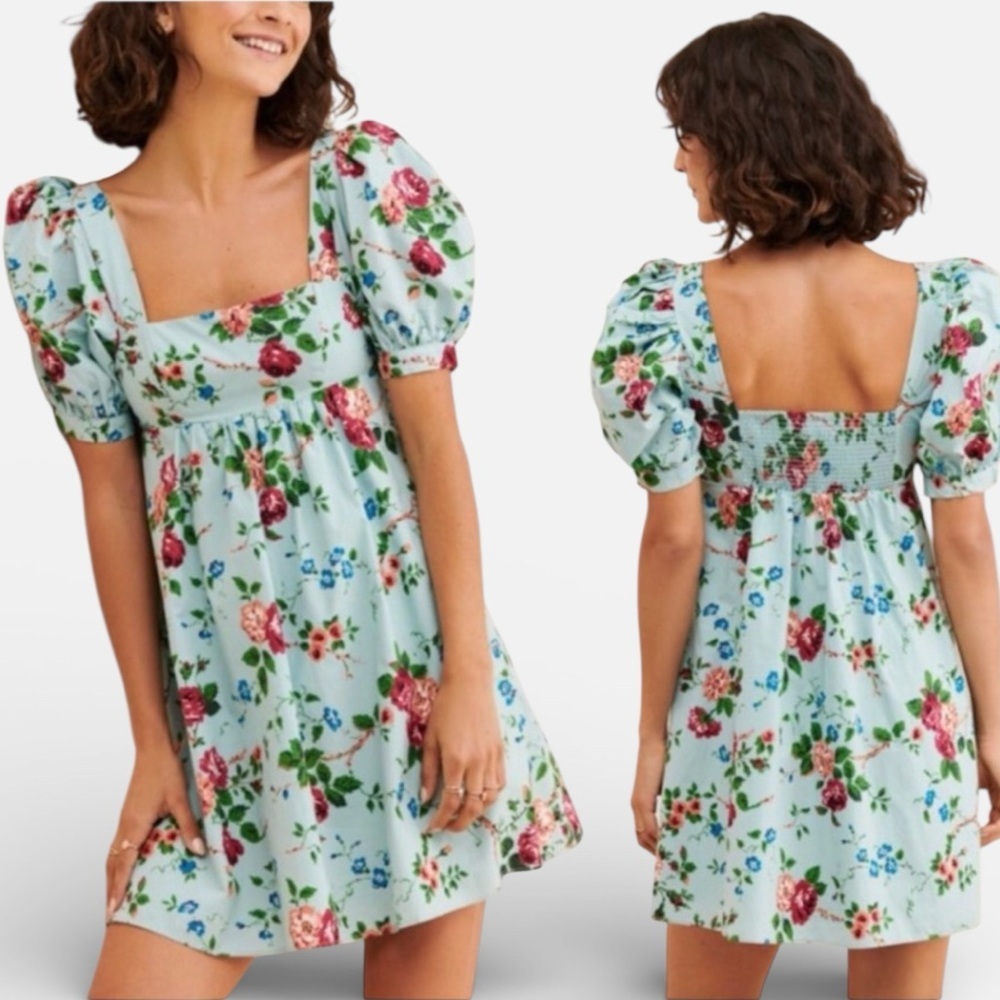 Laura Ashley X Urban Outfitters Penelope Floral Babydoll Dress
